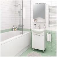 Мебель для ванной / Runo / Фортуна 50 / тумба с раковиной Уют 50 / шкаф для ванной / зеркало для ванной