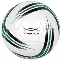 Футбольный мяч X-Match 56438 белый/черный/зеленый 5
