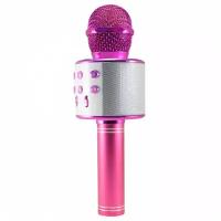 Беспроводной караоке-микрофон WS-858 (розовый)