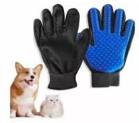 [Улучшенная версия] Пуходерка, расческа, груминг перчатка, рукавичка для расчесывания шерсти кошек и собак, перчатка для вычесывания шерсти