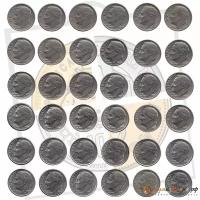 (36 монет) Набор монет США 1965-2000 год "10 центов Рузвельт, 1965-2000 годы, по годам" VF