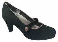 Туфли PieSanto женские (арт 1232) черные из натуральной замши