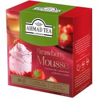 Чай зеленый Ahmad tea Strawberry mouss в пирамидках, 20 шт., 1 уп
