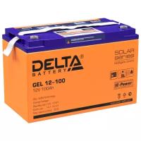 Аккумулятор DELTA гелевый GEL 12-100 (12В, 100Ач / 12V, 100Ah / под болт M6) LСD дисплей