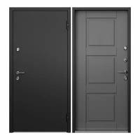 Дверь входная Torex для дома Village 950х2050 правый, тепло-шумоизоляция, терморазрыв, антикоррозийная защита, замки 4-го и 2-го класса, черный/серый