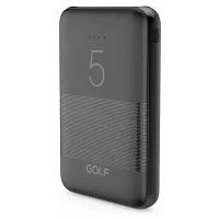 Внешний аккумулятор GOLF G95/ Powerbank 5000 mah/USB 1А, 2.1A/черный