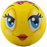 Мяч детский Funny Faces, арт. DS-PP 203, диаметр 12 см, пластизоль, желтый PALMON
