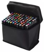 Маркеры (фломастеры) для скетчинга 60 штук (цветов) (набор профессиональных двухсторонних скетч маркеров в чехле) Выбор покупателей
