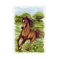 Пейзаж с лошадью Рисунок на канве 28/37 28х37 (19х29) Матренин Посад 1536