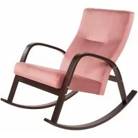 Кресло-качалка Мебелик Ирса, 66.5 x 110 см, обивка: текстиль, цвет: пудровый