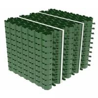 Решетка газонная Gidrolica Eco Normal для организации парковки на газоне пластиковая (530х430х33мм), зеленая, кл.С250 в упаковке 10 штук для покрытия 2,2 метров квадратных