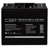 Аккумулятор для ИБП CBR VRLA CBT-GP12180-L1 12V 18Ah клеммы L1 под болт М5 с гайкой 1805049