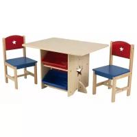 Комплект KidKraft стол + 2 стула + 4 ящика Star (26912_KE)