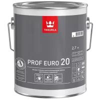 Краска Tikkurila Prof Euro 20 влагостойкая моющаяся полуматовая белый 2.7 л