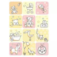 Одеяло байковое Baby Nice, "Веселые картинки", розовый 85х115