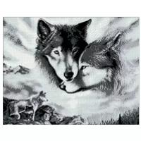 Гранни Алмазная мозаика Волчья любовь (ag410) 48x38 см
