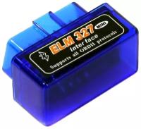 Диагностический сканер ELM327 Bluetooth v1.5 Miсro Blue (русская версия)