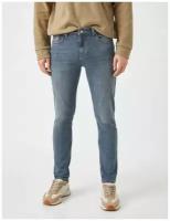 Брюки-джинсы KOTON MEN, 2YAM43027LD, цвет: İndigo/Stone, размер: 36 34