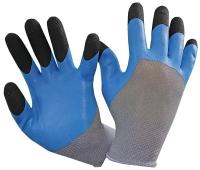 Перчатки нейлоновые с покрытием вспененным латексом синие 3 пары
