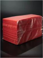 Салфетки бумажные ZELPAPER 24х24 красные, однослойные, 400 шт, 100% целлюлоза