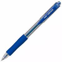 Ручка шариковая UNI автоматическая Laknock, корпус прозрачный, 0,7 мм, линия 0,3 мм, синяя