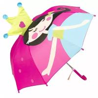 Зонтик детский объемный 3D, LACOGI, с ушками, мультгерои, Львенок, желтый