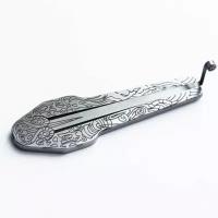 Варган Глазырина "Скиф", музыкальный инструмент для начинающих и профессионалов, великолепный подарок, нержавеющая сталь, гравировка, цвет серебро