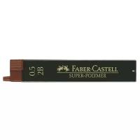 Faber-Castell Грифели для механических карандашей Super-Polyme 2B, 0.5 мм, 12 шт (120502) черный