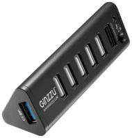 USB-концентратор GiNZZU GR-315UB, разъемов: 7, черный