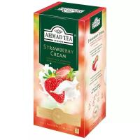 Чай черный Ahmad tea Strawberry cream ароматизированный в пакетиках