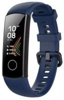 Силиконовый ремешок для Honor Band 4/5 и Huawei Band 4/5 / Сменный браслет для умных смарт часов/ фитнес трекера Хонор / Хуавей Бэнд 4/5, Темно-синий