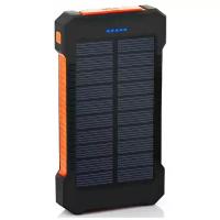 Power Bank с солнечной батареей (внешний аккумулятор) Оранжевый