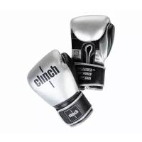 Перчатки боксерские Clinch Punch 2.0 серебристо-черные, 14 ун