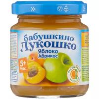 Пюре Бабушкино Лукошко яблоко-абрикос, с 5 месяцев), 190 г, 6 шт.