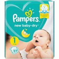 Pampers подгузники New Baby Dry 1 (2-5 кг), 27 шт.