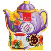 Чай черный Hilltop Подарок Цейлона Чайник Фиолетовый подарочная упаковка, 80 г