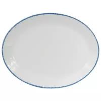 Steelite Блюдо Blue Dapple, 28 x 21.5 см белый/синий
