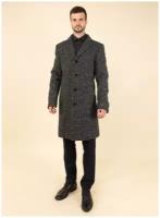 Пальто мужское 36, каляев, размер 60, черный