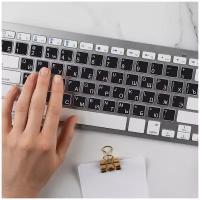 Наклейки на клавиатуру ноутбука Mac Apple «Черные» VEROL 23.9х4.4 см наклейки букв на клавиатуру винил, аксессуары для ноутбука клавиатура Apple декор