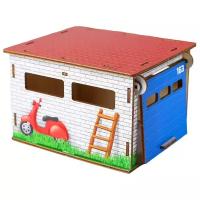 Парковка игрушечная для машин Лесная мастерская "Гараж", деревянная, детей и малышей