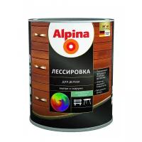 Краска алкидная Alpina Лессировка для дерева полуматовая тик 0.75 л