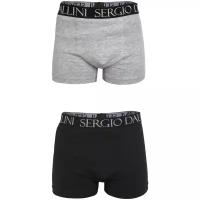 Трусы-Боксеры для мальчиков SERGIO DALLINI 2 шт. в фирменной упаковке SD600-1-116 черные/серые
