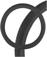 Оплетка руля "Skyway", с плетением, цвет: черный. Размер XL (41-43 см). S01102081
