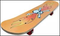 Скейт борд детский деревянный 59*14 см металлическая подвеска / пенни борд / лонгборд / skateboard / мини круизер желтый