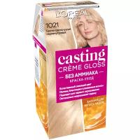 L'Oreal Casting Creme Gloss Стойкая краска-уход для волос без аммиака, оттенок 1021, Светло-светло-русый перламутровый 180мл