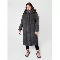 Куртка для беременных зимняя Мамуля красотуля Руби темно-серый/серый меланж 50