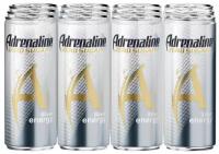 Напиток энергетический Adrenaline Rush Zero Sugar Silver Energy без сахара 0,25л X12