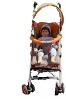 Calida Детская коляска-трость с канапе, серо-оранжевая