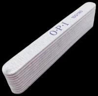 Пилки для ногтей OPI 100/180 овал, 10 шт./ Пилки для маникюра и педикюра/Набор для маникюра