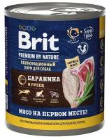 Влажный корм для собак Brit Premium by Nature, баранина, рубец 1 уп. х 1 шт. х 850 г